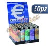 Accendino elettronico ricaricabile - euro - 50pz